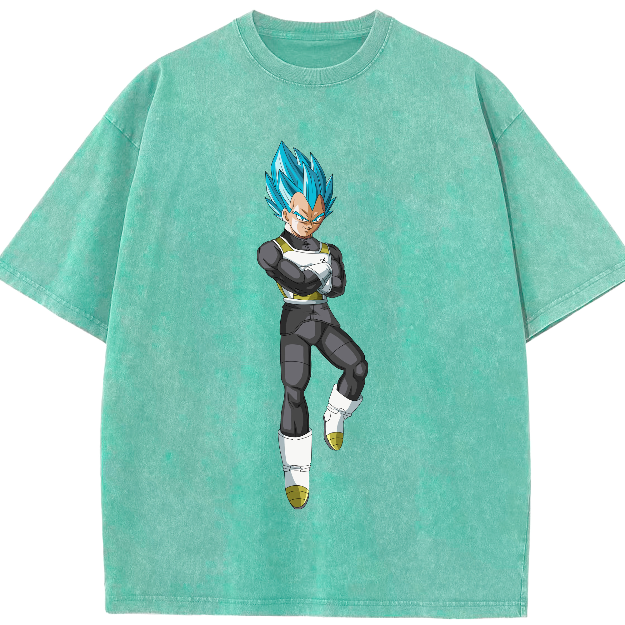 （画像用） ドラゴンボール ベジータ四世（Bejīta Yonsei）DRAGON BALL Vegeta IV 綿100% ヴィンテージ風 半袖Tシャツ（フロントプリント）